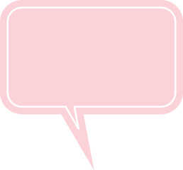 pink outline speech bubble