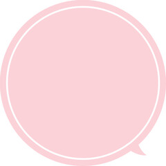 pink outline speech bubble