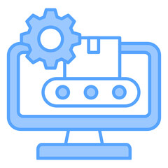 Production Technology Blue Icon