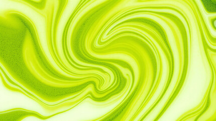 Green tea matcha mixing with milk texture background Food and drink close up
