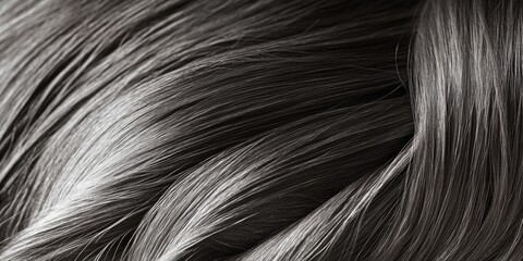 Naklejka premium Black and white photo of a woman's hairstyle