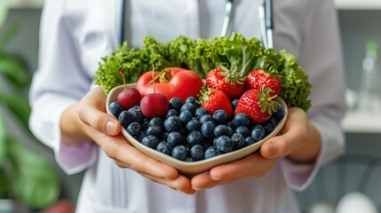Heart Health Wellness Food With Fresh Fruits and Vegetables for a Cholesterol-Friendly Diet