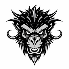 Obraz premium Angry Shghts Monkey Head