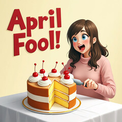 April fools day. April 1st. Fools. Mask of laughter and smiles. Joy and jokes