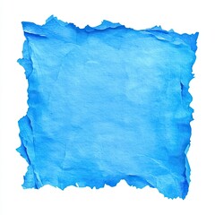 Obraz premium Blue Paper Texture Watercolor Design Isolated on White Background