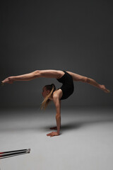 Rhythmic gymnastics girl.