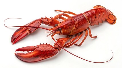 Red Lobster on a White Background