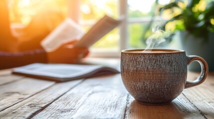 Cozy Morning Coffee Reading