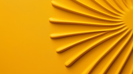 Abstract Yellow Sunburst Design Radiating Energy Creating a Striking Visual Harmony and Warmth Graphic Element