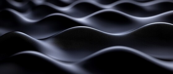 Dark Waves of Microscopic Texture Elegance Artistic Representation Graphic Fine Detail Depth Smooth Gradients
