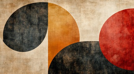 Abstract Circles on Aged Paper