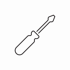Screwdriver repair tool icon vector sign