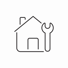 House repair maintenance icon vector sign