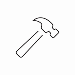 Hammer construction tool icon vector sign
