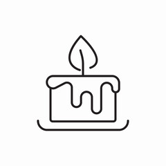 cake candle icon vector sign