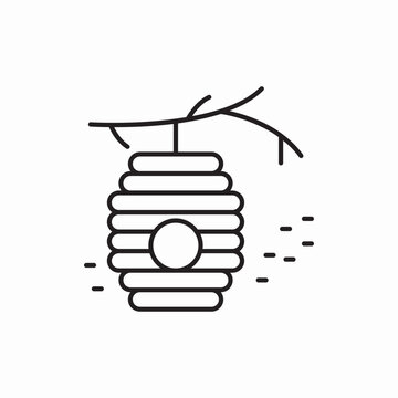 recommend clip art: Beehive farm apiary icon vector sign