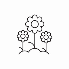 Flower garden nature icon vector sign