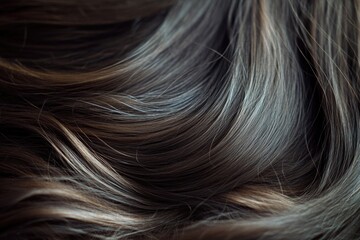 Naklejka premium A detailed shot of a woman's beautiful long hair, highlighting its texture and movement