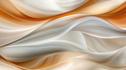 Obraz premium Smooth Waves on Sandy Beach at Evening Light