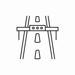 Highway road bridge icon vector sign