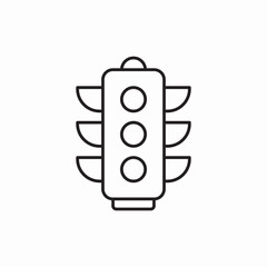 Traffic light signal icon vector sign