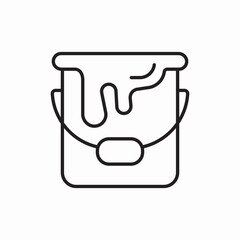 Paint bucket decoration icon vector sign