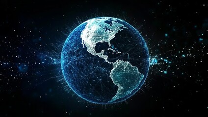 Obraz premium Network Security System Technology Background Concept