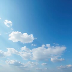 Obraz premium Crisp, cloudless blue above, scattered wispy cirrus clouds, clear, day, image