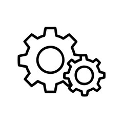 Gears in motion on a white background