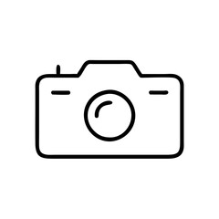 Clean vector icon representing a camera for social media use