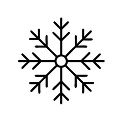 Snowflake illustration with geometric design