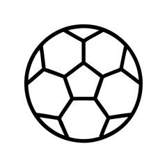 Fototapeta premium Soccer ball icon in minimalist style