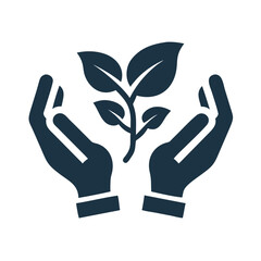 Obraz premium Hands holding green plant