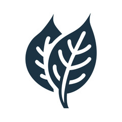 Obraz premium Leaves with intricate designs in dark green and white