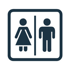 Restroom sign for male and female