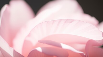 An elegant close-up reveals the delicate textures of a soft pink cyclamen petal.