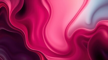 Obraz premium Abstract flowing background in shades of pink and crimson, creating a soothing and artistic visual.