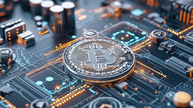Digital Conceptual Visualization of Blockchain Technology