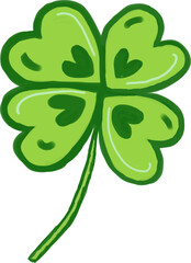 Lucky clover st patrick day illustration clipart