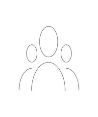 People icon with thin outline
