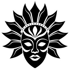carnival mask vector illustration.  Masskara Festival Bacolod Mask Headdress icons