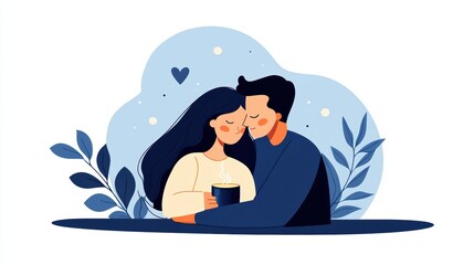 Loving couple embraces in tender moment outdoors, sharing intimate connection couple