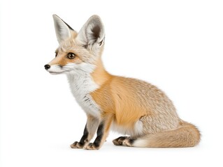 Fototapeta premium Captivating image of a small fox in natural habitat, serene wildlife moment adorable