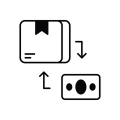 Fototapeta premium Cash On Delivery vector icon