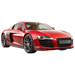 red sports car isolated
