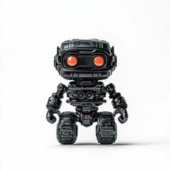 Naklejka premium Funny Robot Toy Car Isolated on White