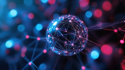 PNG Abstract digital network sphere illustration