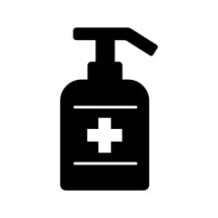 Hand sanitizer glyph icon