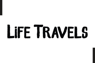 Life Travels Travel Quote Modern Text Typography