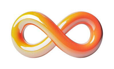 Colorful infinity symbol representing endless possibilities and unity for creative projects and designs, cut out